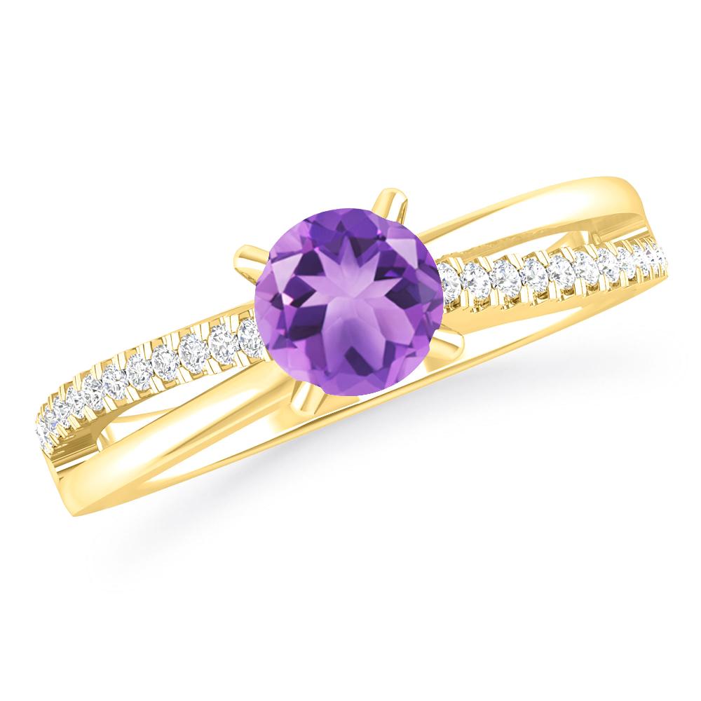 Yellow Gold - Amethyst