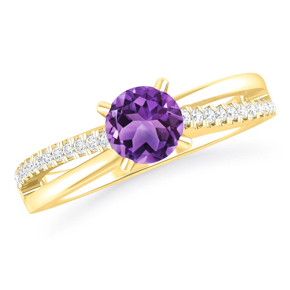 Yellow Gold - Amethyst