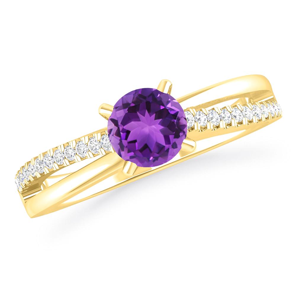 Yellow Gold - Amethyst