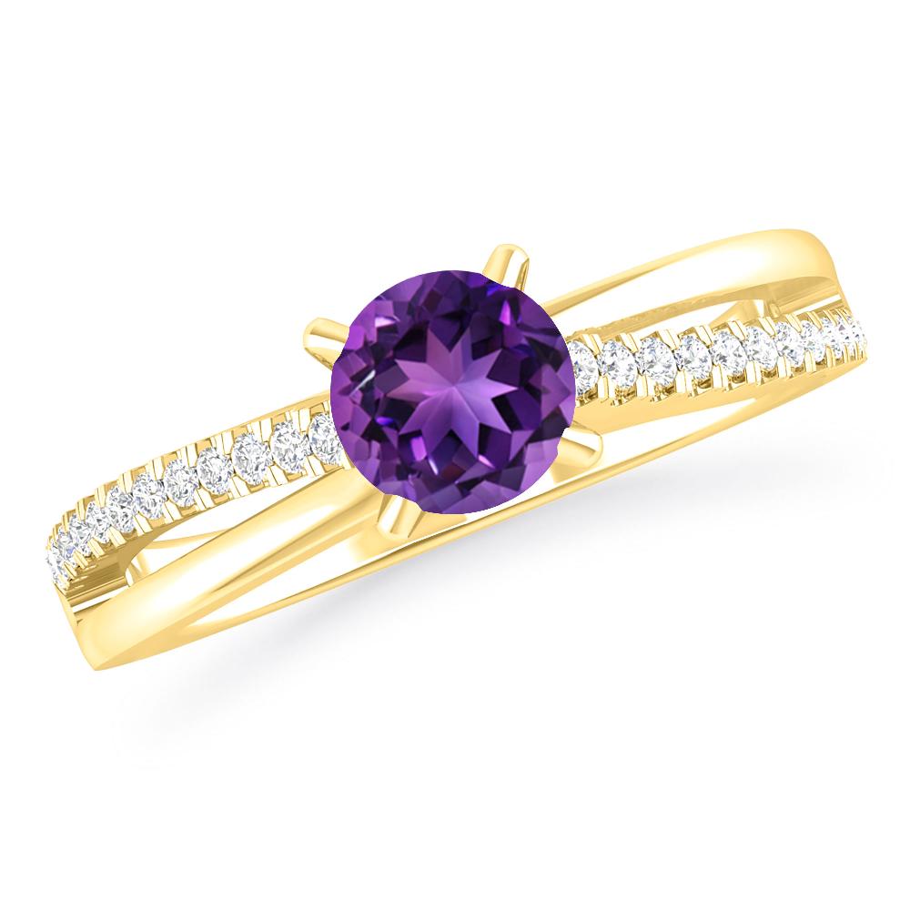 Yellow Gold - Amethyst