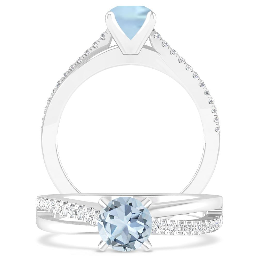 White Gold - Aquamarine