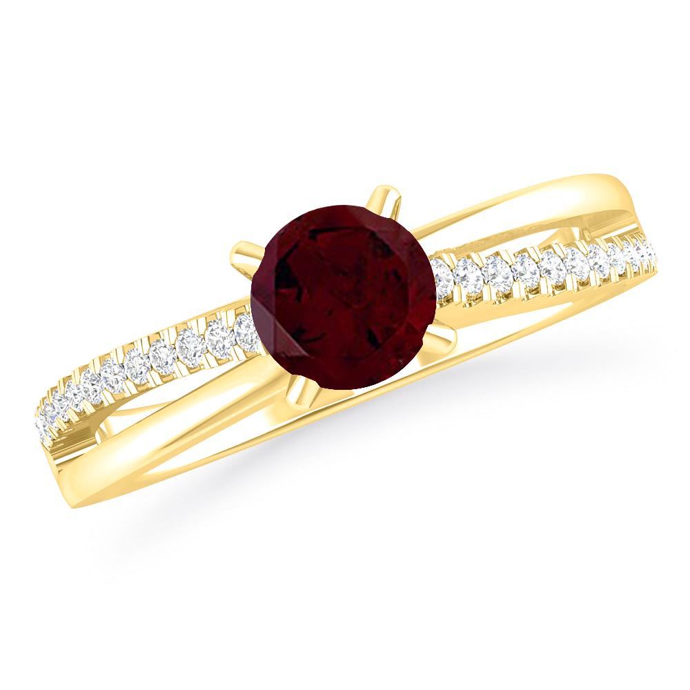 Yellow Gold - Garnet