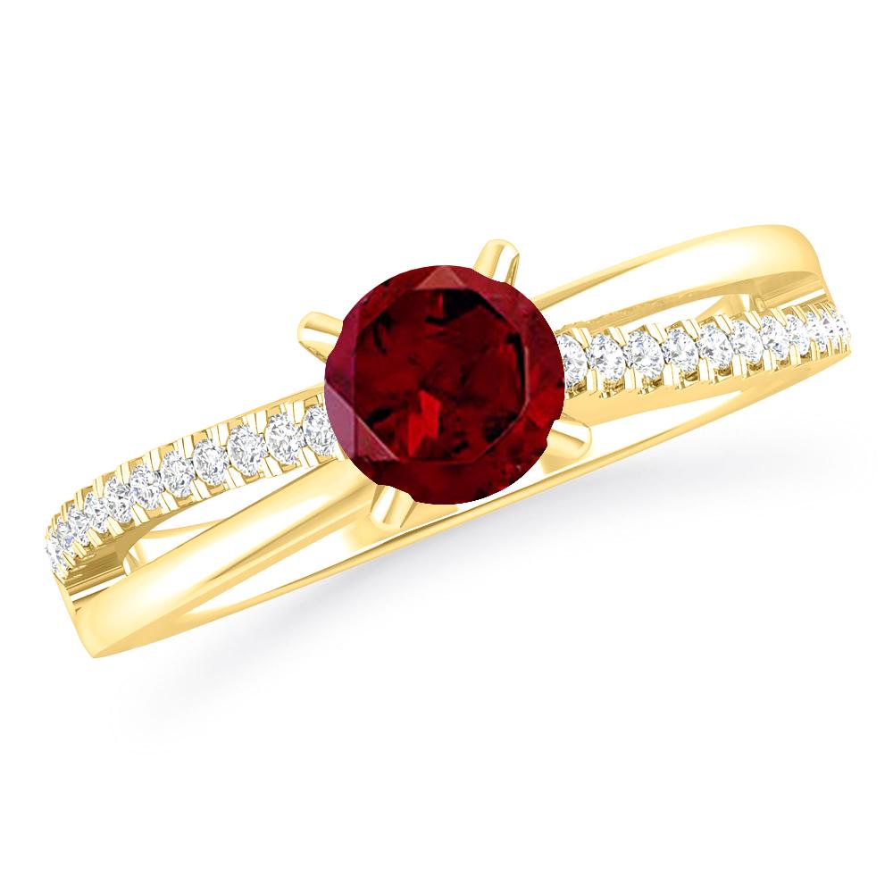 Yellow Gold - Garnet