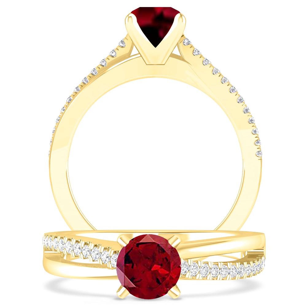 Yellow Gold - Garnet