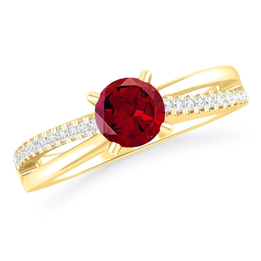 Yellow Gold - Garnet