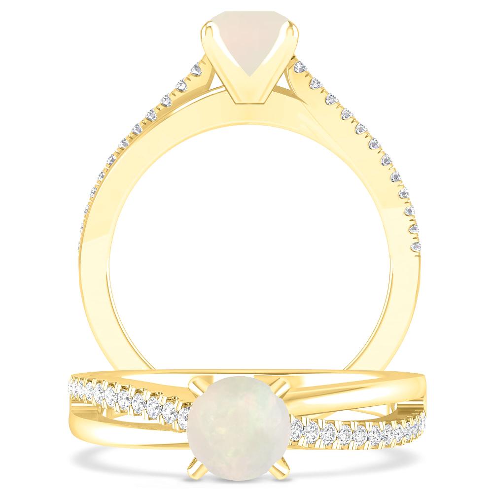 Yellow Gold - Opal