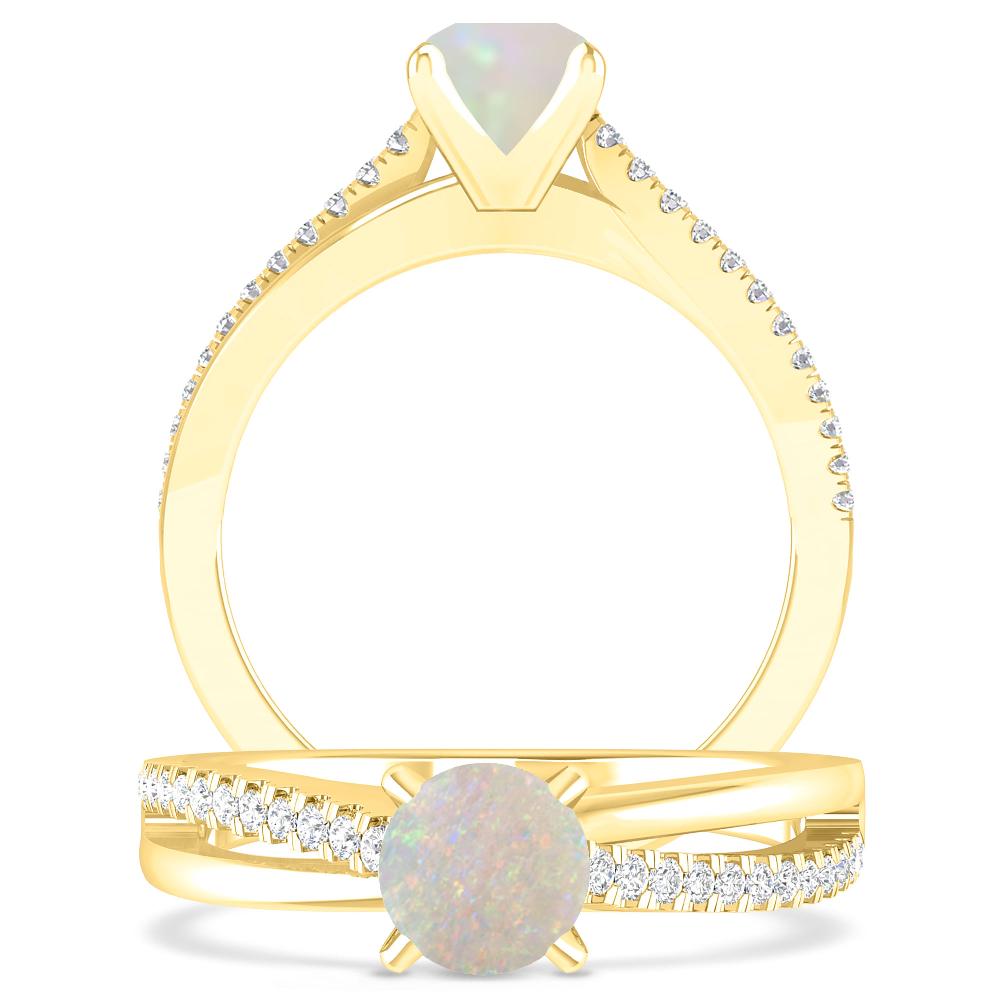 Yellow Gold - Opal