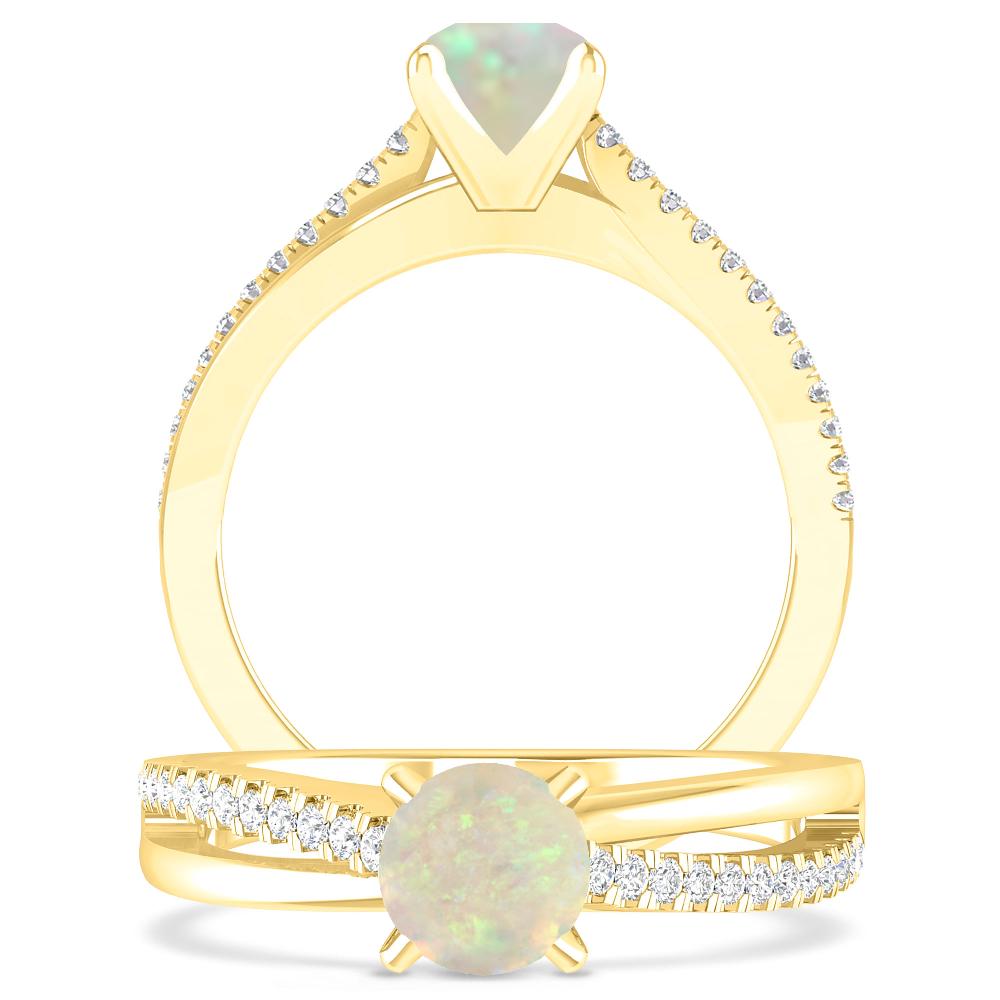 Yellow Gold - Opal