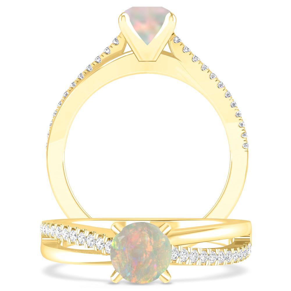 Yellow Gold - Opal