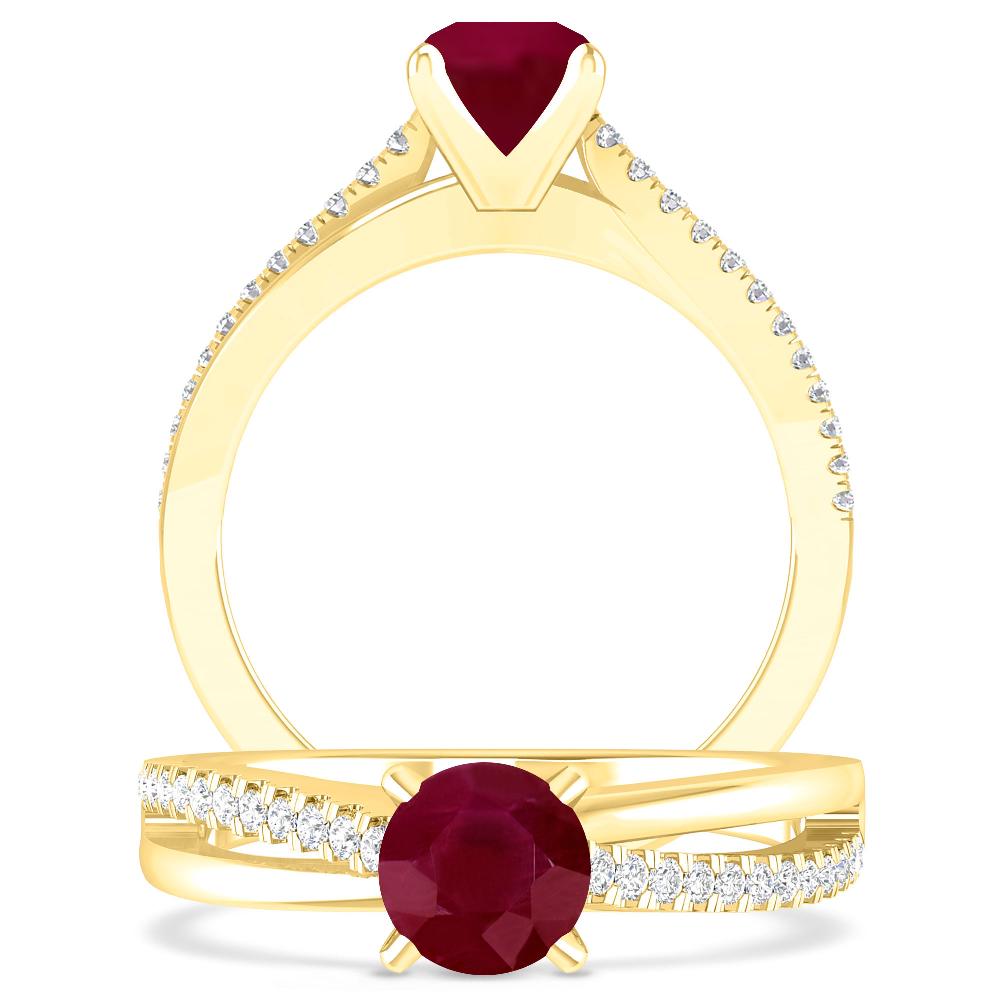 Yellow Gold - Ruby