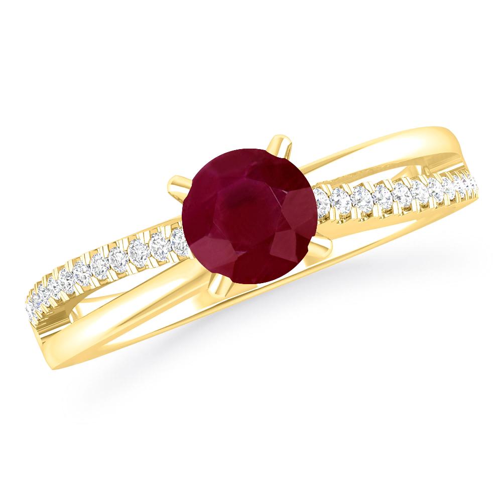 Yellow Gold - Ruby