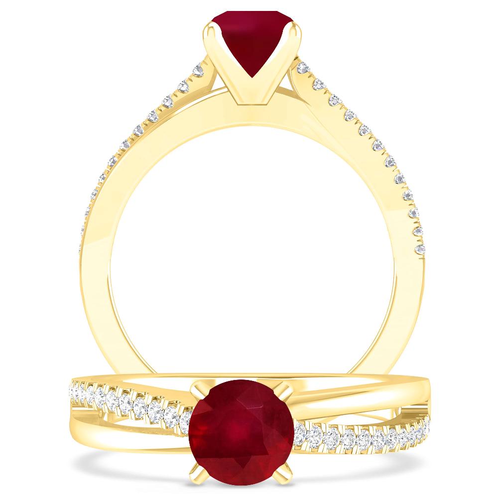 Yellow Gold - Ruby