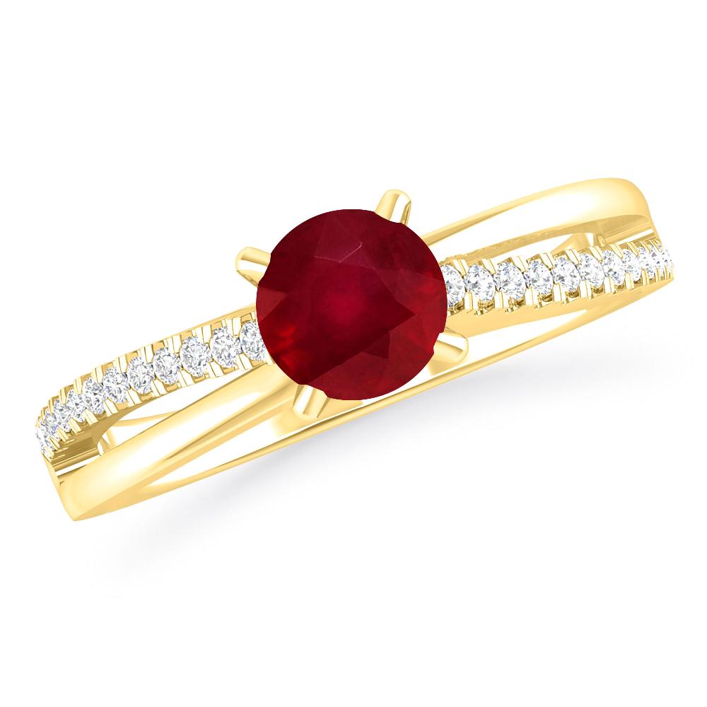 Yellow Gold - Ruby