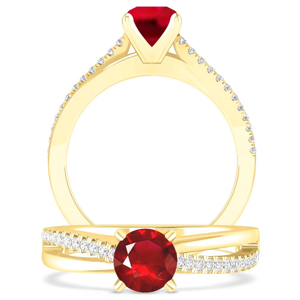 Yellow Gold - Ruby