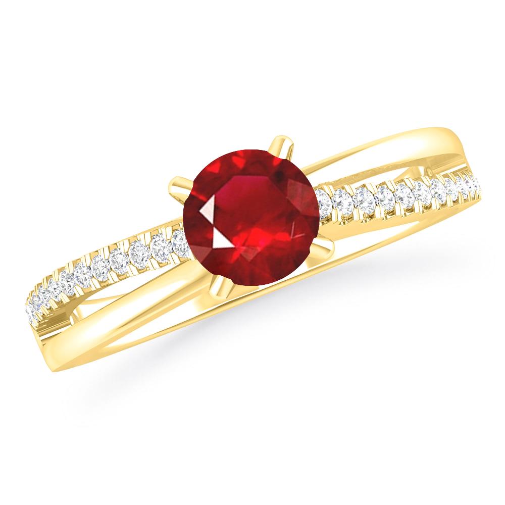 Yellow Gold - Ruby