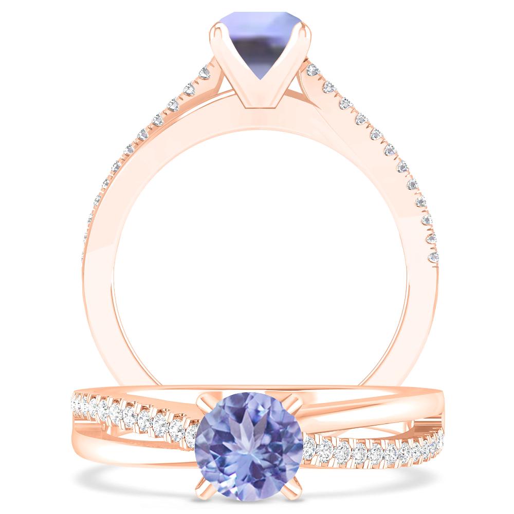 Rose Gold - Tanzanite