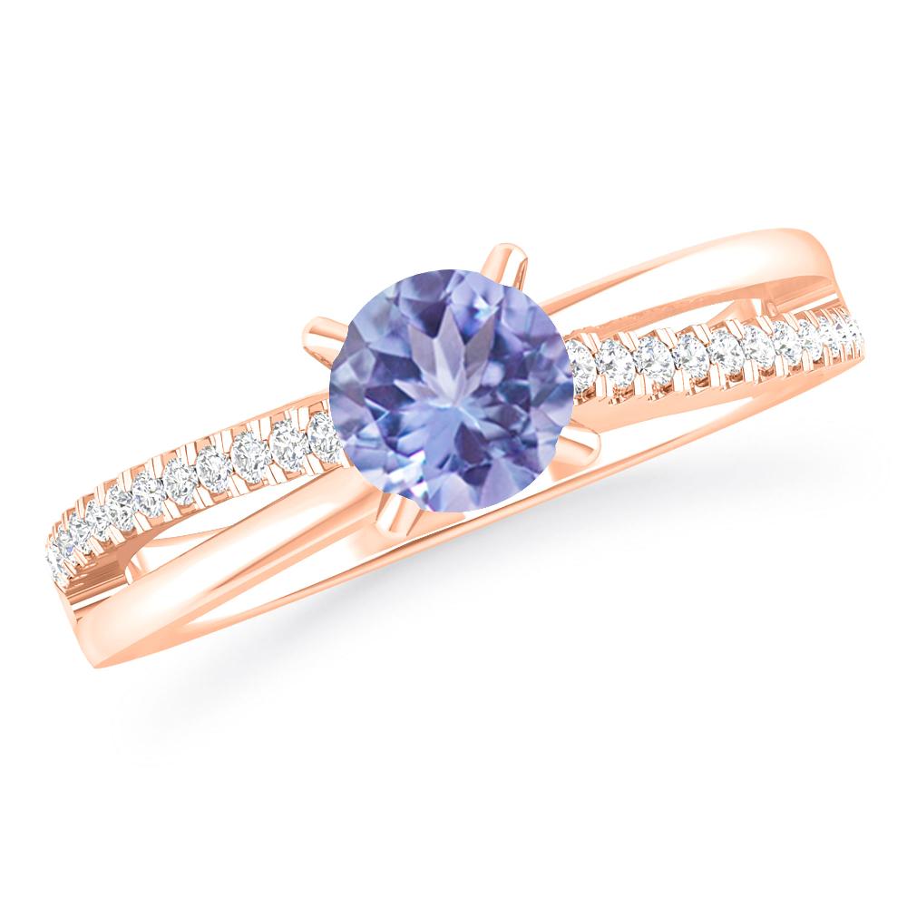 Rose Gold - Tanzanite