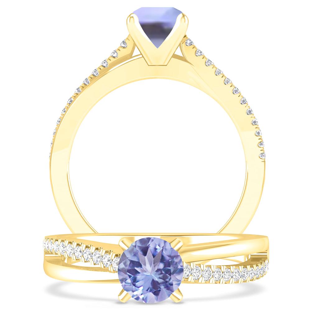 Yellow Gold - Tanzanite