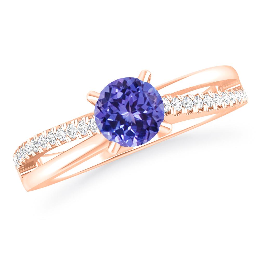 Rose Gold - Tanzanite