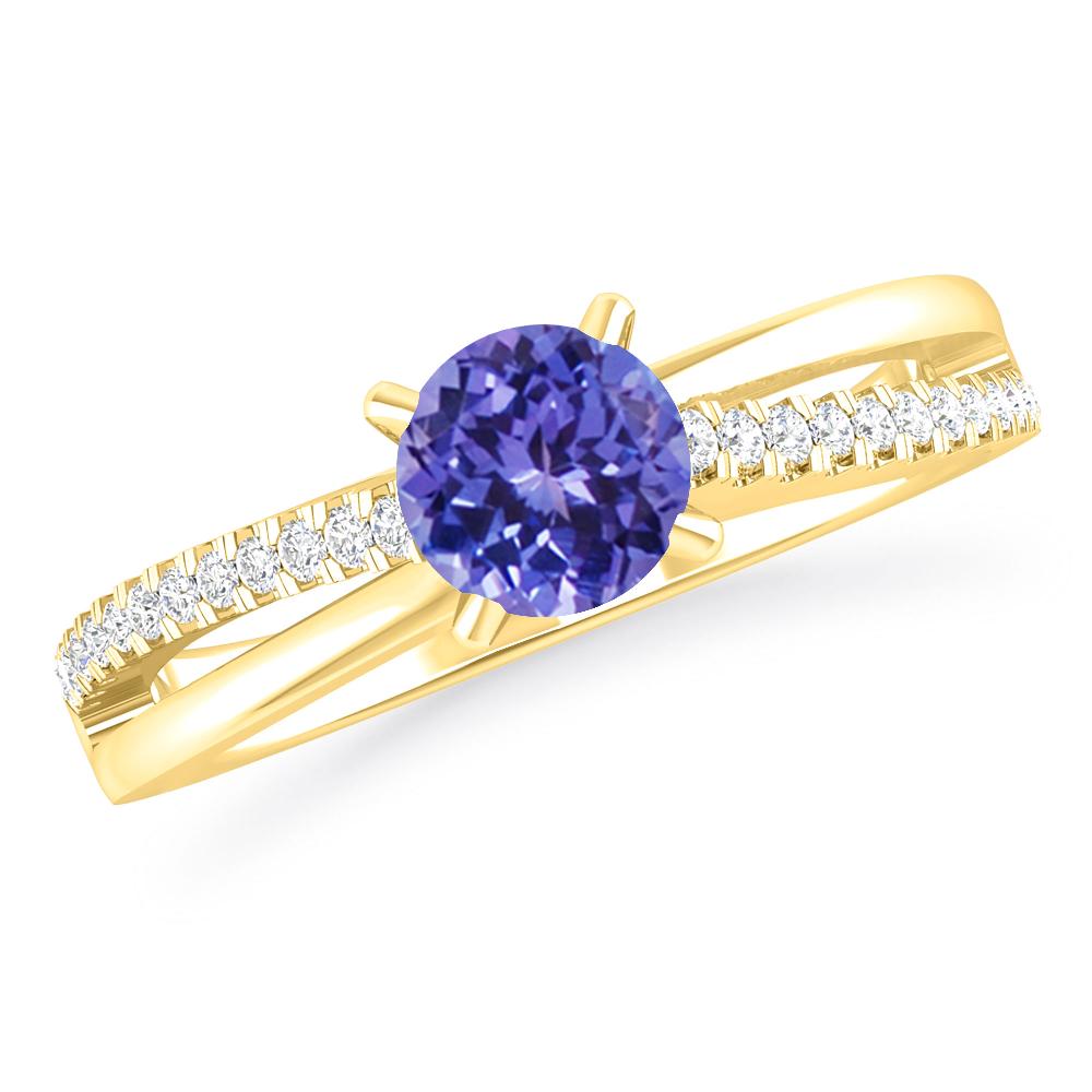 Yellow Gold - Tanzanite