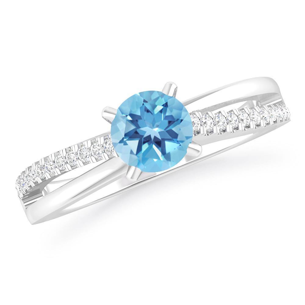 White Gold - Blue Topaz