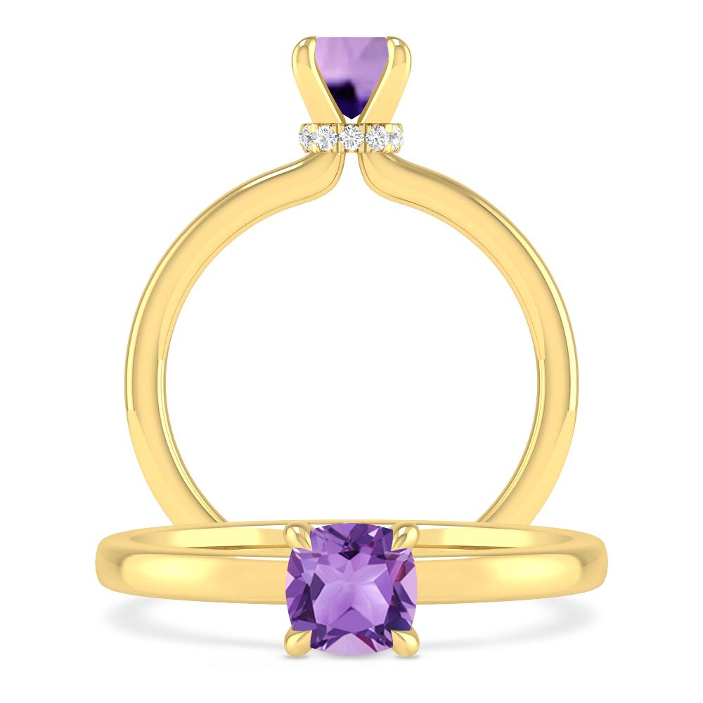 Yellow Gold - Amethyst