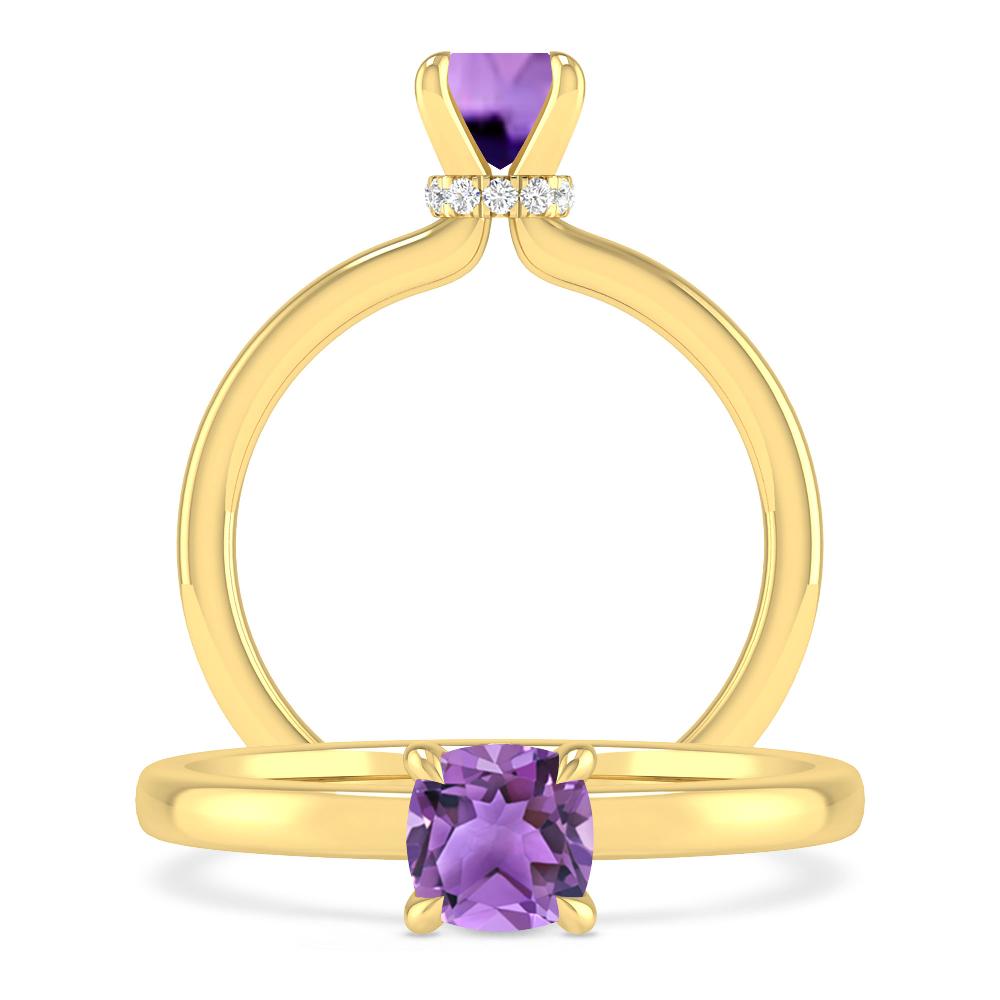 Yellow Gold - Amethyst