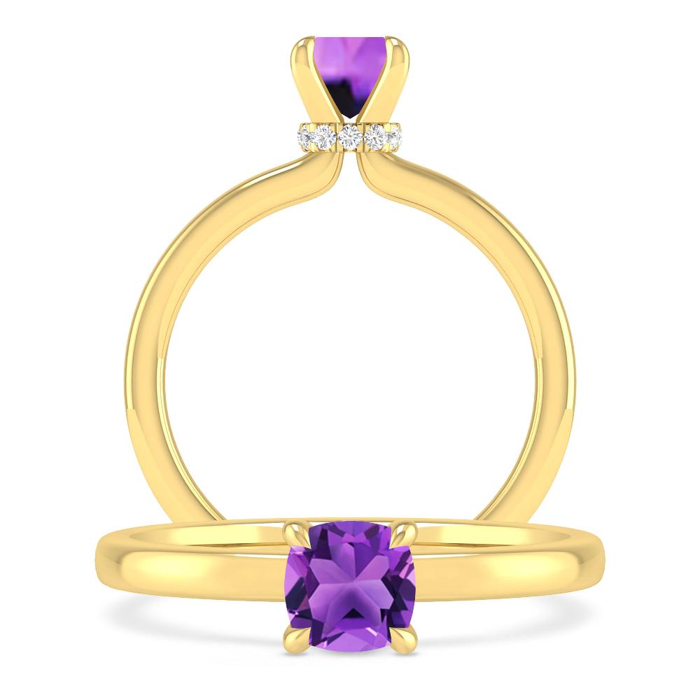 Yellow Gold - Amethyst