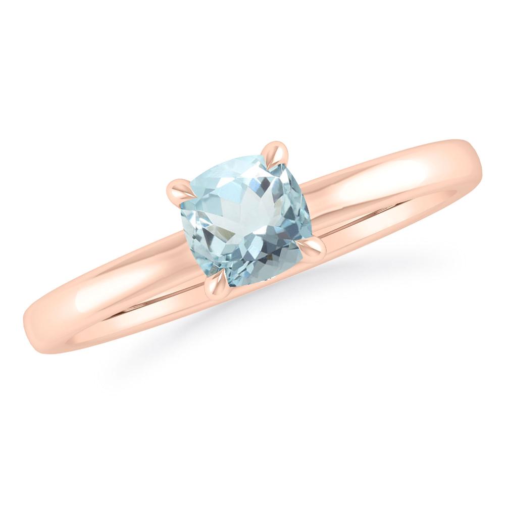 Rose Gold - Aquamarine