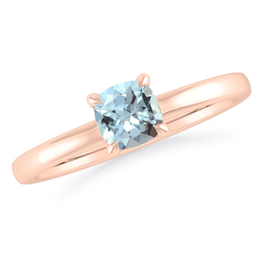 Rose Gold - Aquamarine