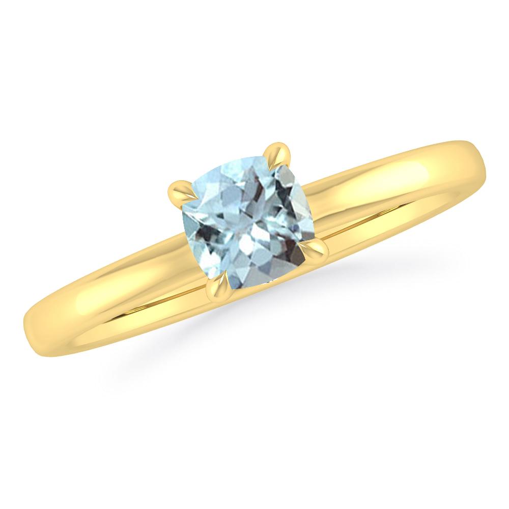 Yellow Gold - Aquamarine