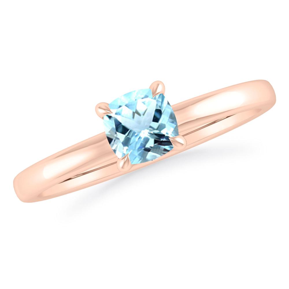 Rose Gold - Aquamarine