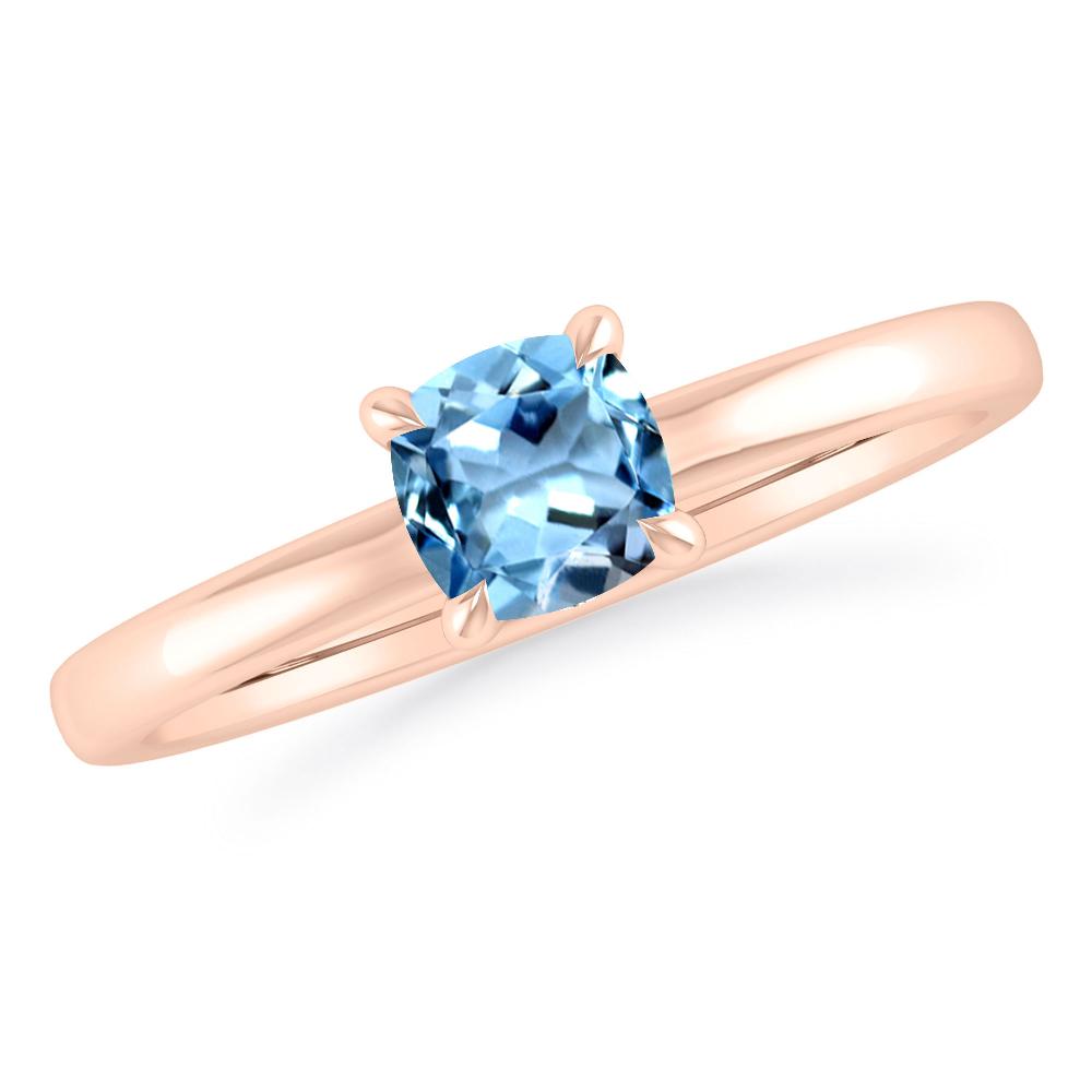 Rose Gold - Aquamarine