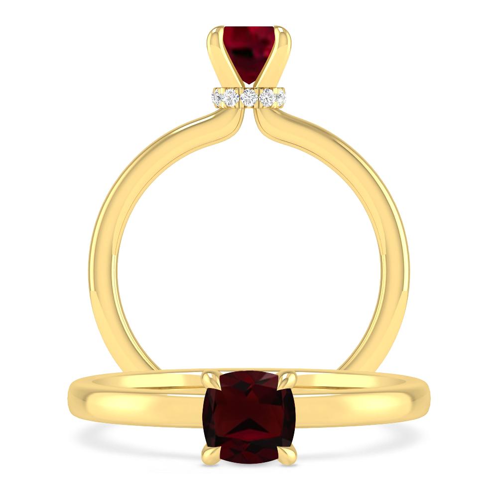 Yellow Gold - Garnet