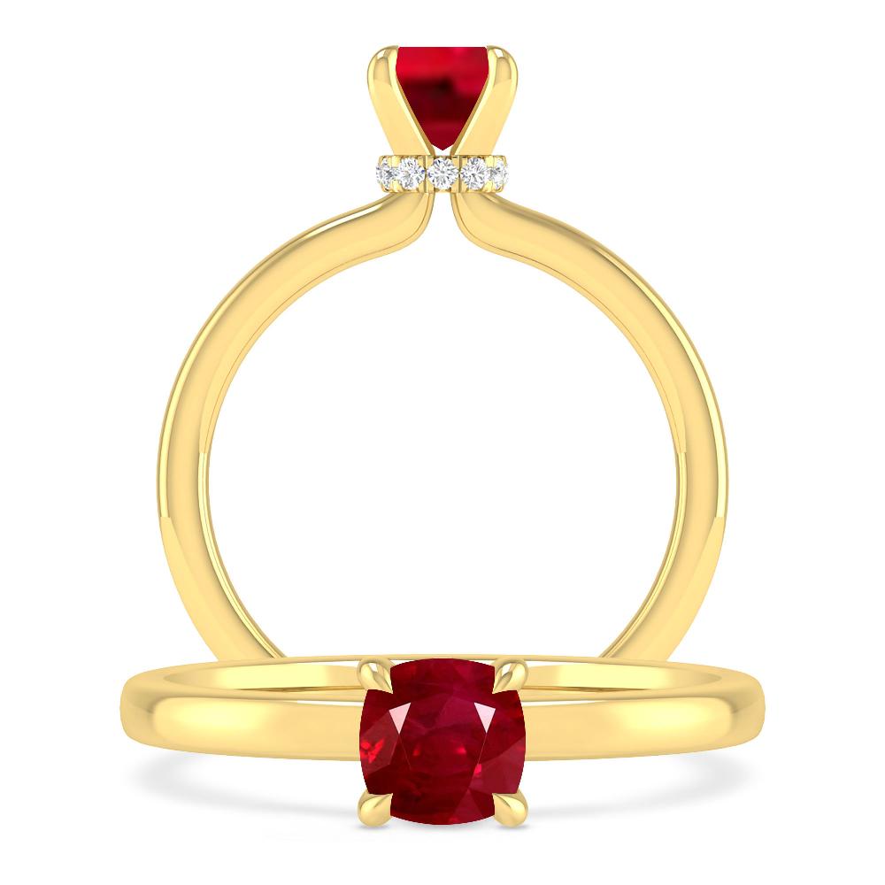 Yellow Gold - Ruby