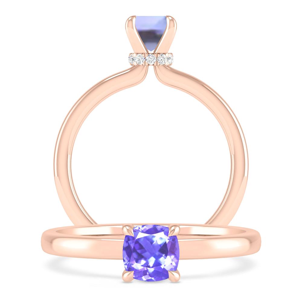 Rose Gold - Tanzanite