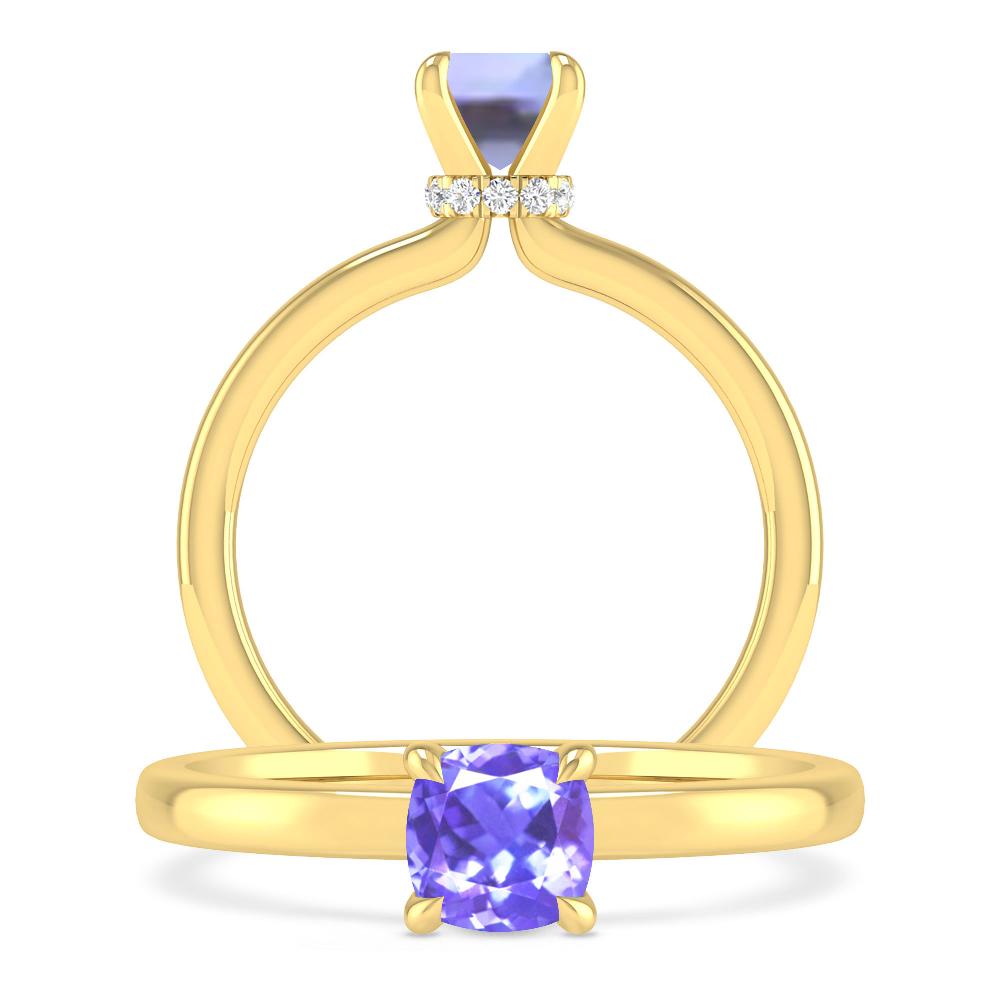 Yellow Gold - Tanzanite