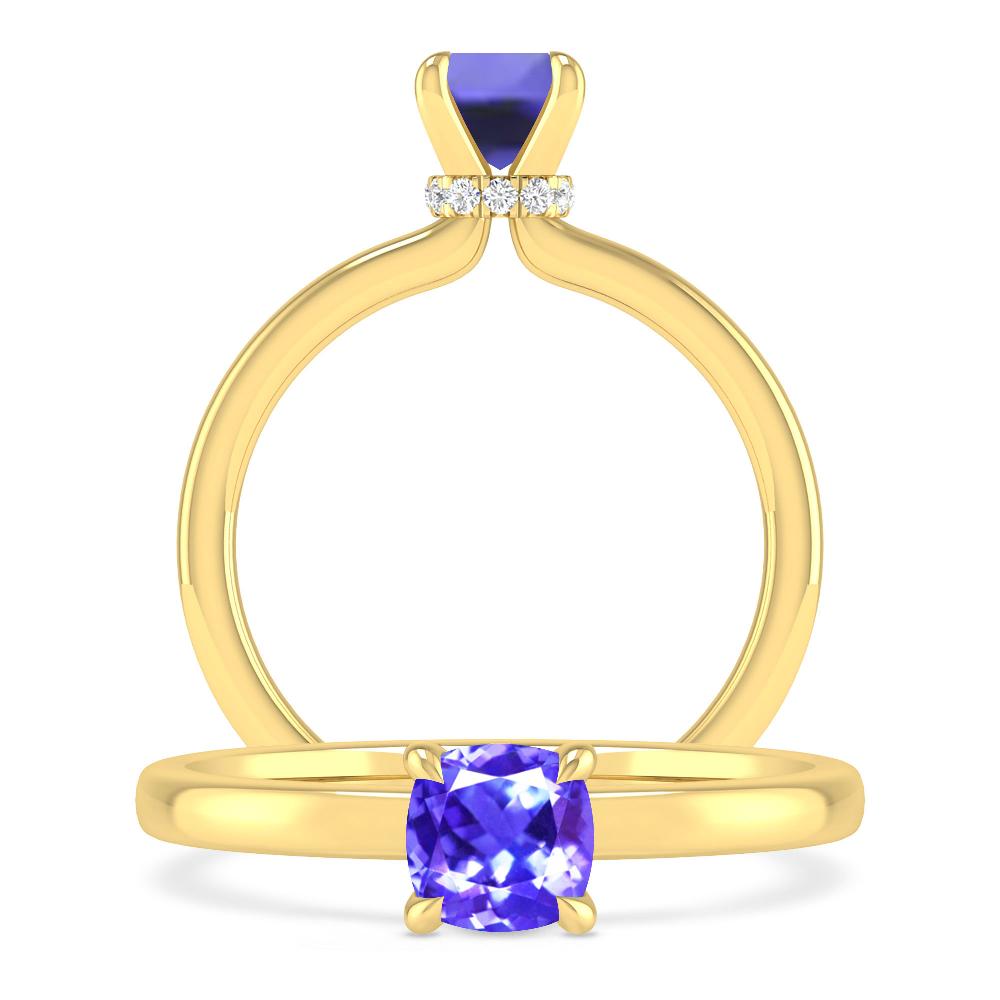 Yellow Gold - Tanzanite