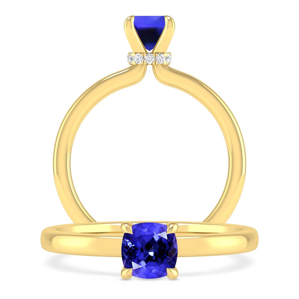 Yellow Gold - Tanzanite