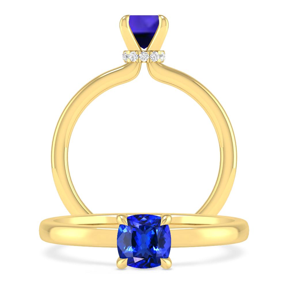 Yellow Gold - Tanzanite