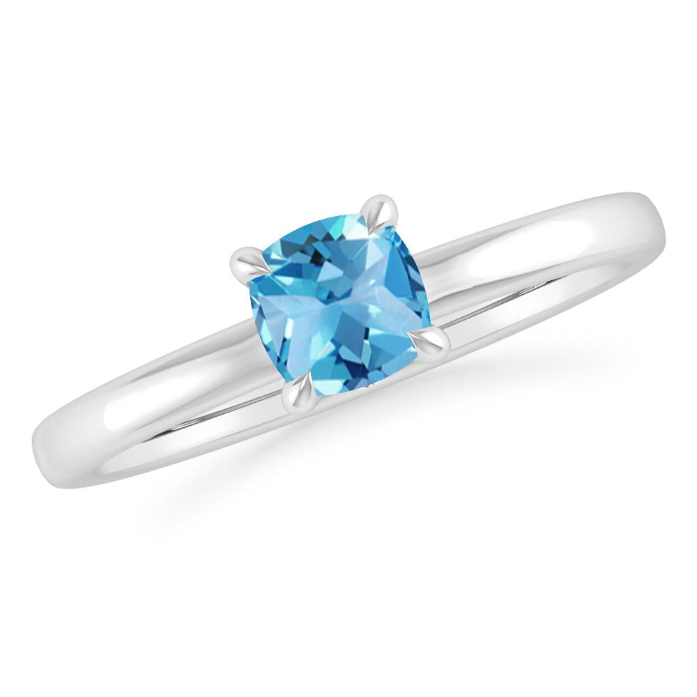 White Gold - Blue Topaz