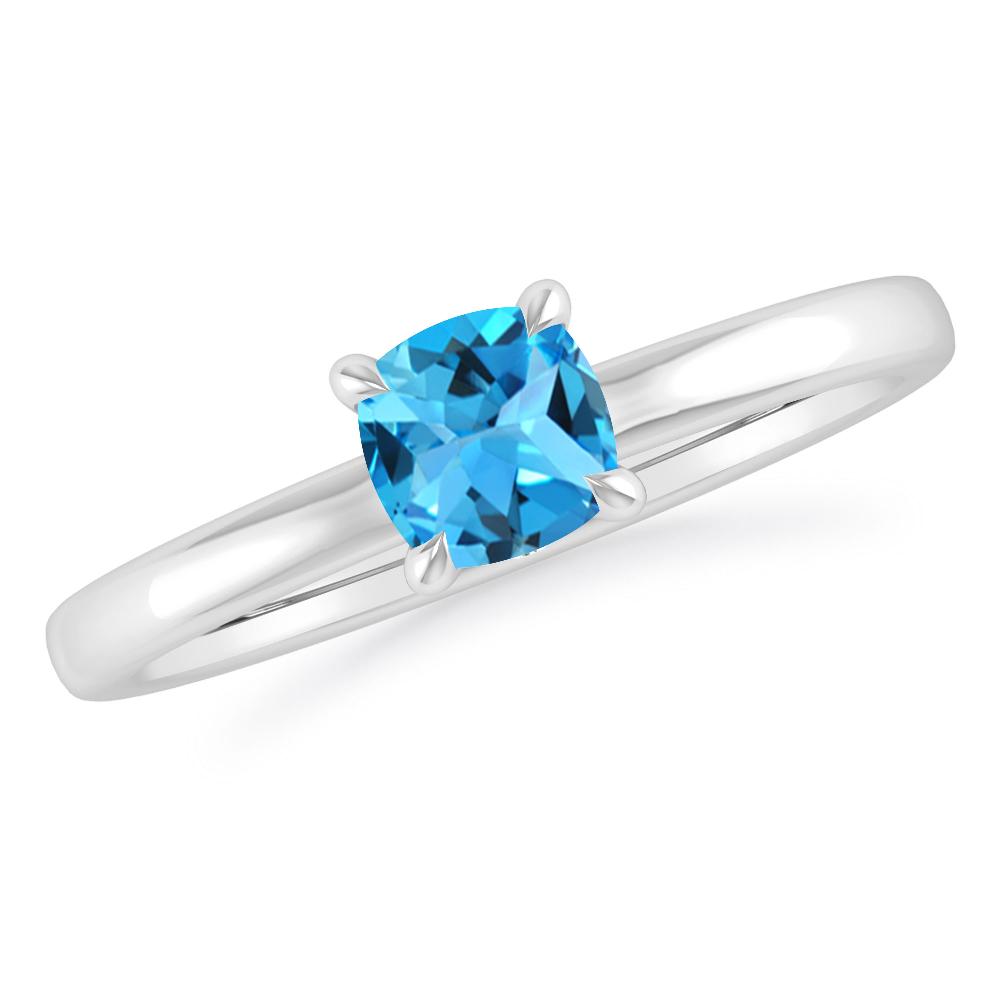 White Gold - Blue Topaz