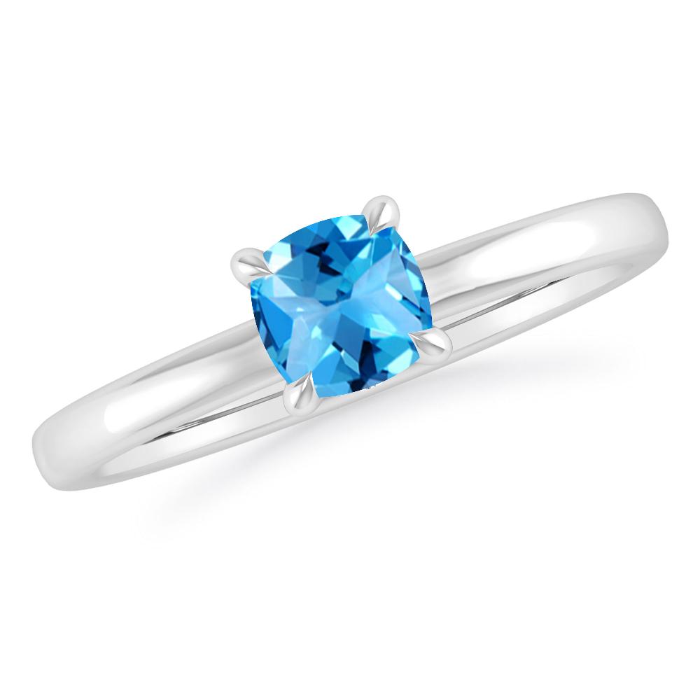 White Gold - Blue Topaz