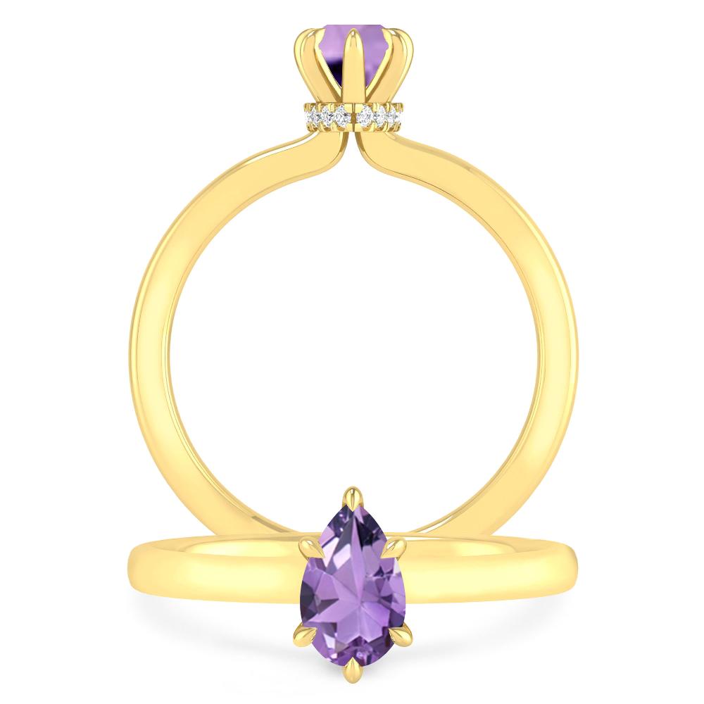 Yellow Gold - Amethyst