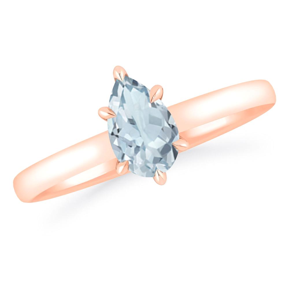 Rose Gold - Aquamarine