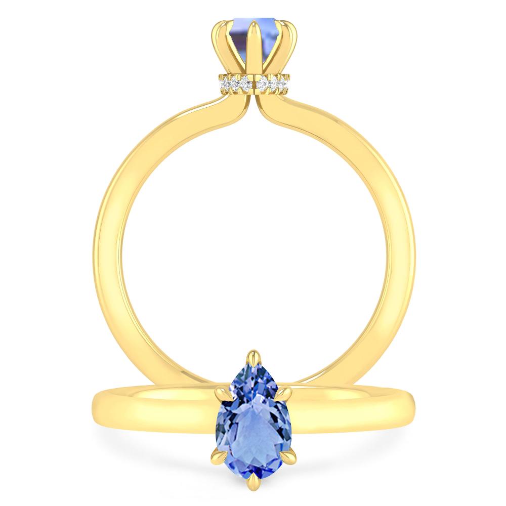 Yellow Gold - Tanzanite