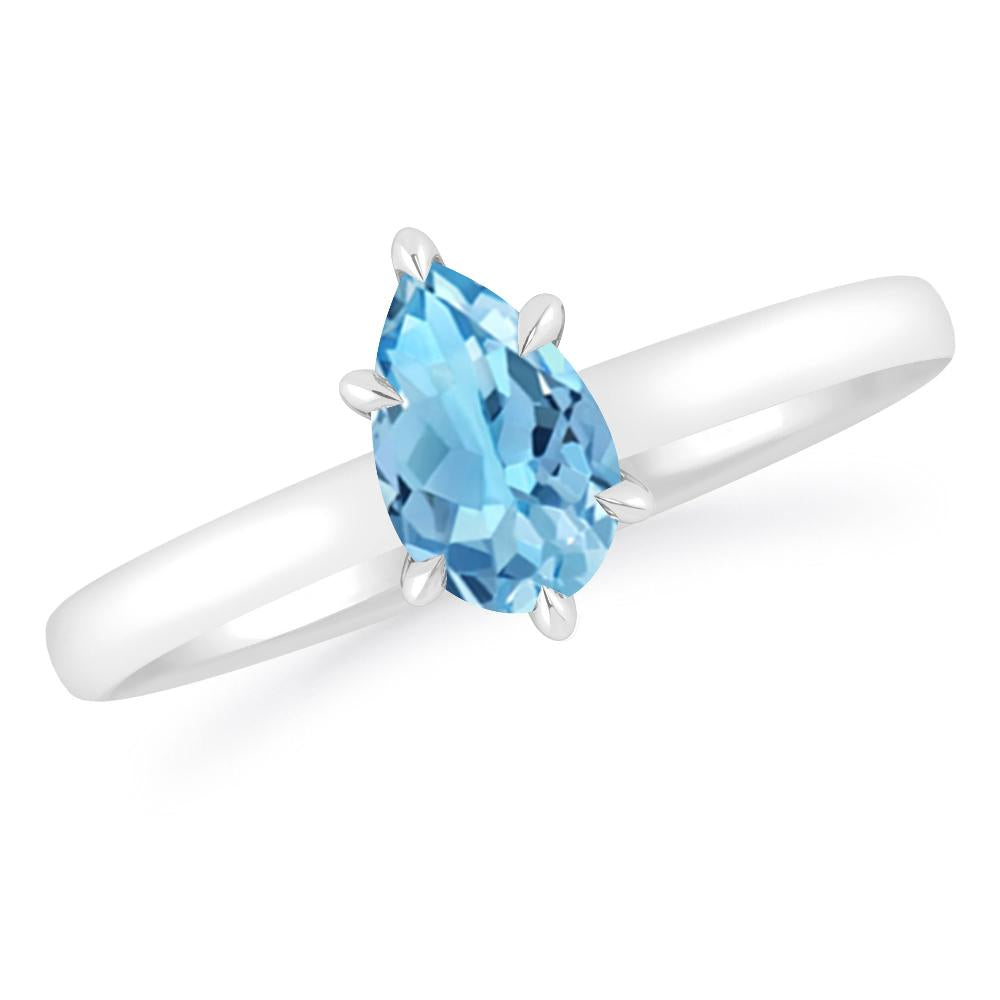 White Gold - Blue Topaz