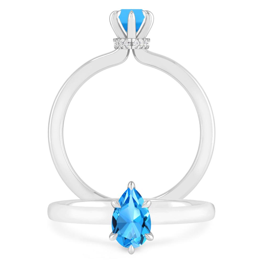 White Gold - Blue Topaz