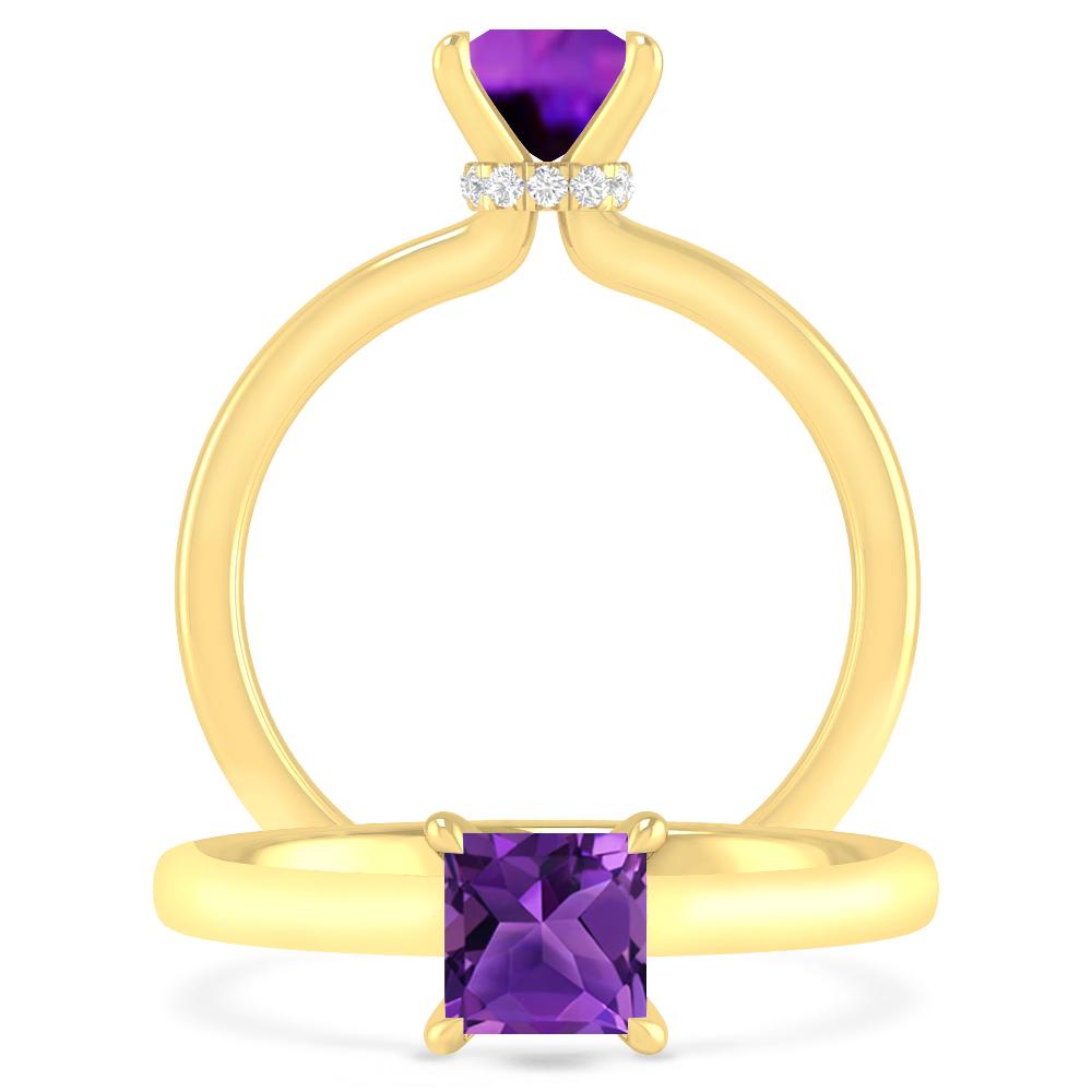 Yellow Gold - Amethyst