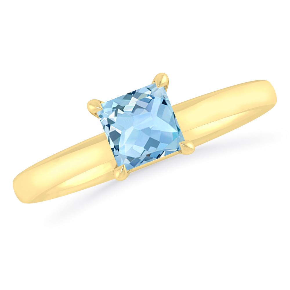 Yellow Gold - Aquamarine